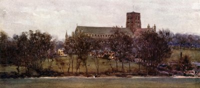 St. Albans vanhan Verulamin muureilta (värilitho) tekijältä William Wiehe Collins