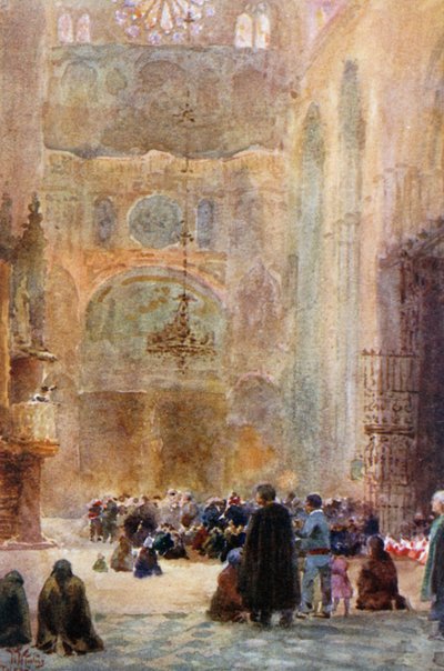 Toledo, eteläinen transepti (väri litho) tekijältä William Wiehe Collins