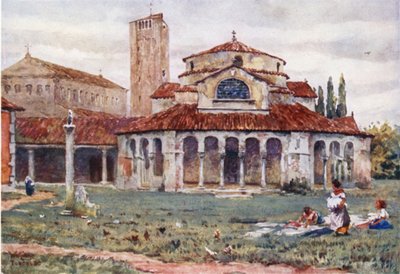 Torcello. Sta Fosca ja katedraali (väri litho) tekijältä William Wiehe Collins