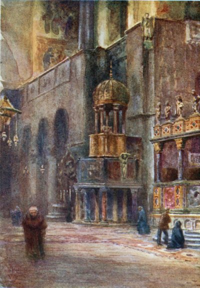 Venetsia. Sisustus, Pyhän Markuksen (väri litho) tekijältä William Wiehe Collins