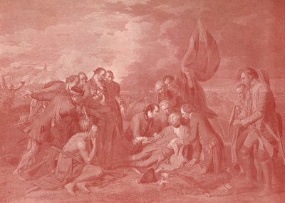 Kenraali Wolfen kuolema, n. 1776 1909 tekijältä William Woollett