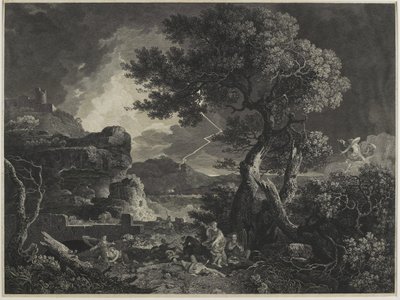 Nioben lasten tuhoaminen, 1761 tekijältä William Woollett