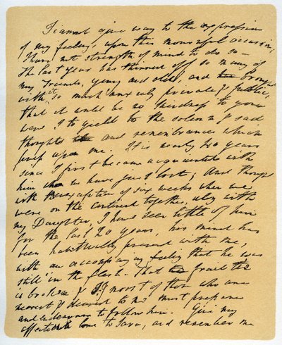 William Wordsworthin kirje Samuel Taylor Coleridgen kuolemasta, 29. heinäkuuta 1834. tekijältä William Wordsworth