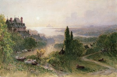 Maisema suurella talolla tekijältä William Wyld