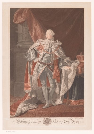 Yhdistyneen kuningaskunnan George III:n muotokuva George Kolmas, Ison-Britannian kuningas (otsikko esineessä) tekijältä William Wynne Ryland