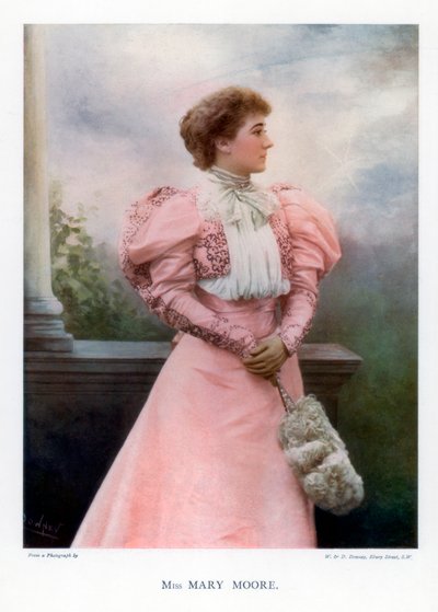 Mary Moore, englantilainen näyttelijä ja teatterijohtaja, 1901. tekijältä William and Daniel Downey