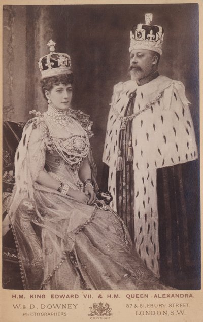 Kuningatar Alexandra ja kuningas Edward VII tekijältä William and Daniel Downey