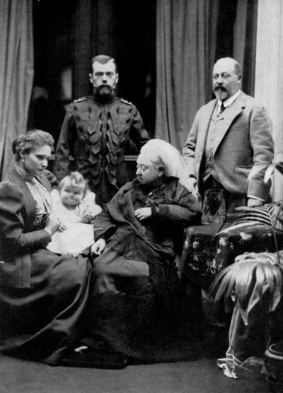 Venäjän ja Britannian kuninkaalliset perheet Balmoralissa, Skotlannissa, 29. syyskuuta 1896 1964 tekijältä William and Daniel Downey