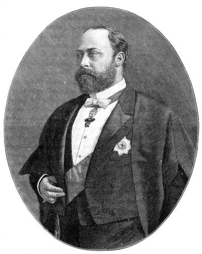 Walesin prinssi kaapussaan Keskitemppelin penkkinä, 1900. tekijältä William and Daniel Downey