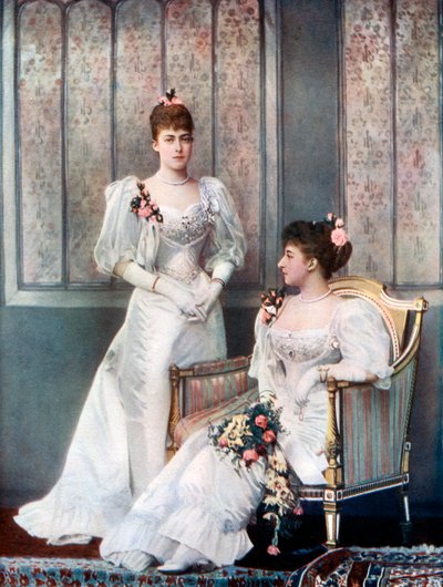 Tanskan prinsessa Victoria ja prinsessa Charles, 1800-luvun loppu. tekijältä William and Daniel Downey