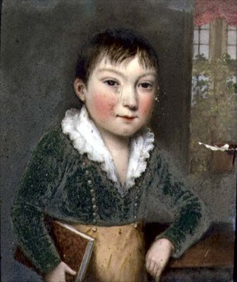 Tuntematon poika FitzHerbertin perheen muotokuvista, noin 1817 (liuskekivi). tekijältä William the Elder Corden