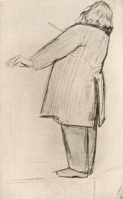 Johannes Brahms (1833-1897) saksalainen säveltäjä, kapellimestari (piirustus) tekijältä Willy von Beckerath