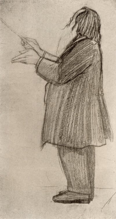 Johannes Brahms (1833-1897) saksalainen säveltäjä, kapellimestari 9 piirustus tekijältä Willy von Beckerath