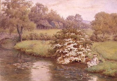 Lapset leikkivät virran äärellä tekijältä Wilmot R.W.S. Pilsbury