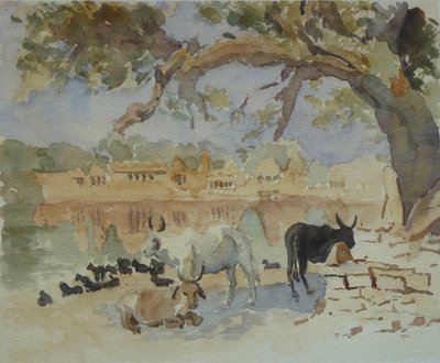 435A Jaisalmer - Gadi Sagar (luonnos) tekijältä Wilson Clive