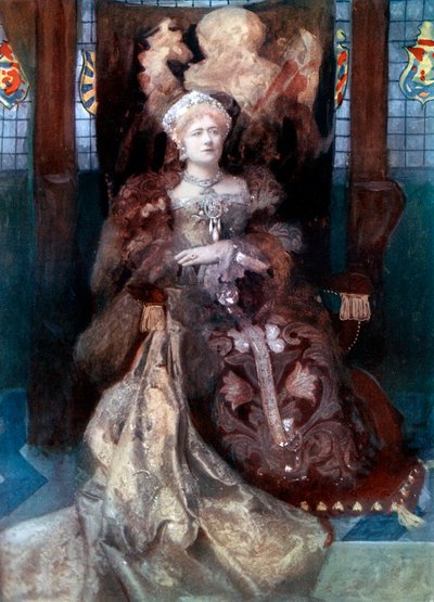 Ellen Terry elokuvassa Henry VIII, 1902. tekijältä Window and Grove