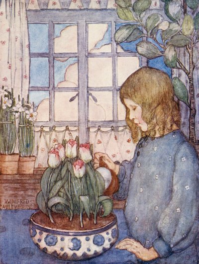 Lasten puutarhanhoitokirja: Room Garden in Spring (värilitro): A Room Garden in Spring (värilitro) tekijältä Winifred Cayley Robinson