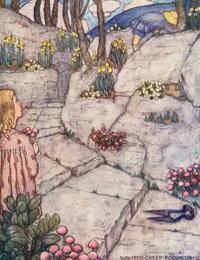 Lasten puutarhanhoitokirja: Roomaan (väri litografiassa) tekijältä Winifred Cayley Robinson