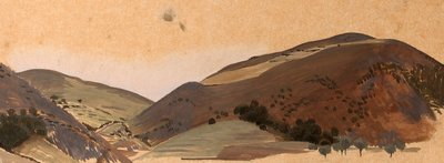 Maisematutkimus Santissima Trinitalle, n. 1924 (öljy kuultopaperille) tekijältä Winifred Knights