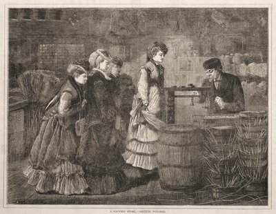 Maaseutukauppa, Punnitseminen, 1871. tekijältä Winslow Homer