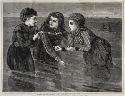 Uiminen Long Branchissa, - Voi, eikö ole kylmä!, 1871. tekijältä Winslow Homer
