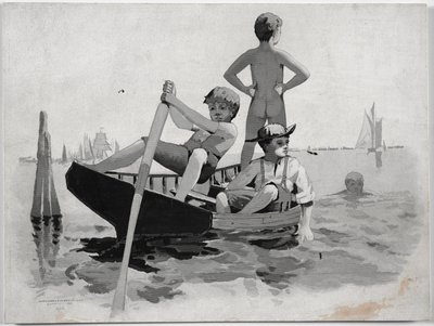 Pojat Uinti, Gloucester Harbor tekijältä Winslow Homer