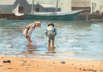 Boys Wading, 1873. tekijältä Winslow Homer