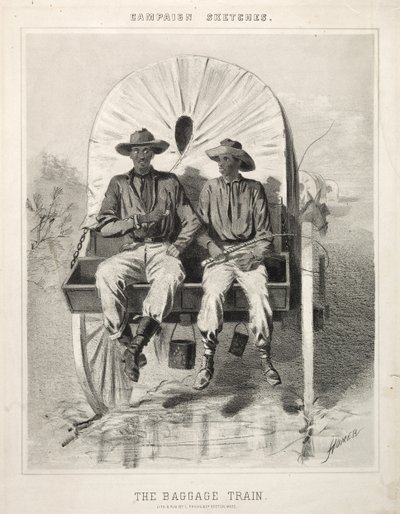 Kampanjan luonnokset: Matkatavarajuna, 1863. tekijältä Winslow Homer