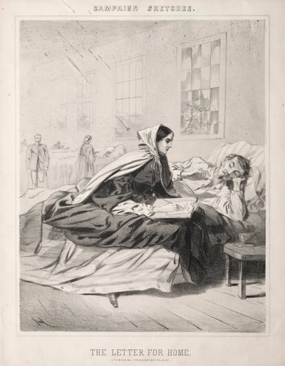 Kampanjan luonnokset: Kirje kotiin, 1863. tekijältä Winslow Homer