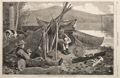 Leirintäalue Adirondackin vuoristossa, 1874. tekijältä Winslow Homer