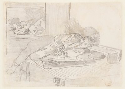 Kiinalainen mies polttaa oopiumipiippua Baxter Street Club Housessa New Yorkissa tekijältä Winslow Homer