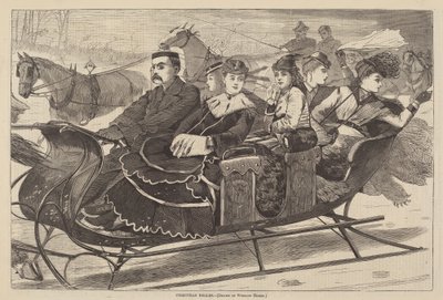 Christmas Belles, julkaistu 1869. tekijältä Winslow Homer