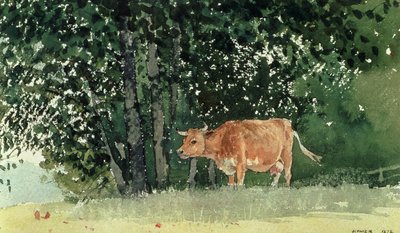 Lehmä laitumella, 1878 tekijältä Winslow Homer