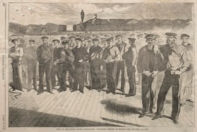 Yhdysvaltain Steam-Sloop Coloradon miehistö, lähetetty Bostonissa, kesäkuussa 1861, 1861. tekijältä Winslow Homer