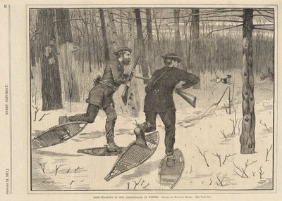 Deer-Stalking Adirondacksissa talvella, alkaen joka lauantai, 21. tammikuuta 1871 tekijältä Winslow Homer