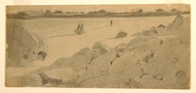 Piirros, Marshfieldin ranta, 1869-74 tekijältä Winslow Homer