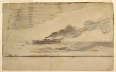 Piirustus, kalastustroolari, n. 1881. tekijältä Winslow Homer