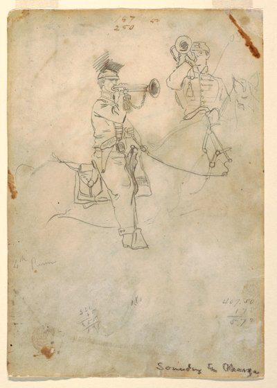 Piirros, rynnäkkölaukaus, n. 1862. tekijältä Winslow Homer