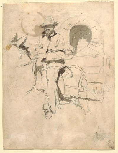 Piirros, afroamerikkalaisen tiimityöntekijän tutkimus, n. 1864. tekijältä Winslow Homer