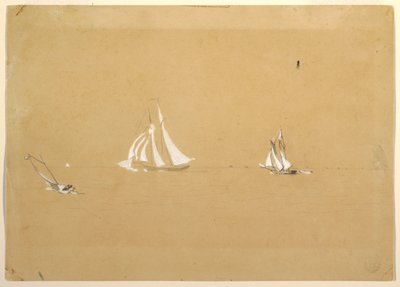 Piirros, Kaksi kuunaria, 1880 tekijältä Winslow Homer