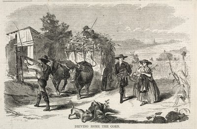 Driving Home the Corn, 1858. tekijältä Winslow Homer