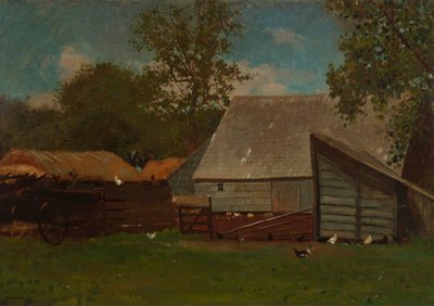 Maatila, jossa on ankkoja ja kanoja tekijältä Winslow Homer