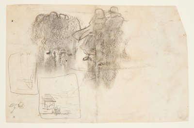Figuurit teoksessa Lee of Building with Ocean Beyond, Cullercoats, Englanti tekijältä Winslow Homer