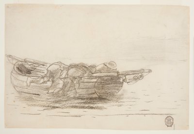 Kalastajat kiipeämässä Gunwalesin yli, Cullercoatsissa, Englannissa tekijältä Winslow Homer