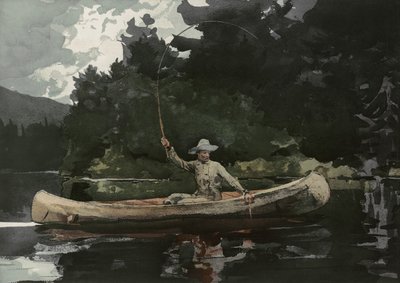 Fishing in the North Woods, julkaisija L. Prang & Co., 1896 tekijältä Winslow Homer