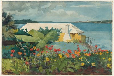 Kukkapuutarha ja bungalow, Bermuda tekijältä Winslow Homer