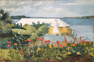 Kukkapuutarha ja bungalow, Bermuda tekijältä Winslow Homer
