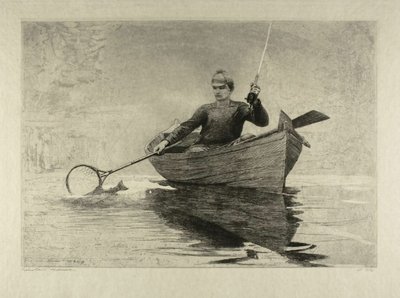 Perhokalastus, Saranac Lake tekijältä Winslow Homer