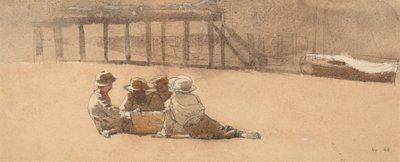 Neljä poikaa rannalla, 1873. tekijältä Winslow Homer