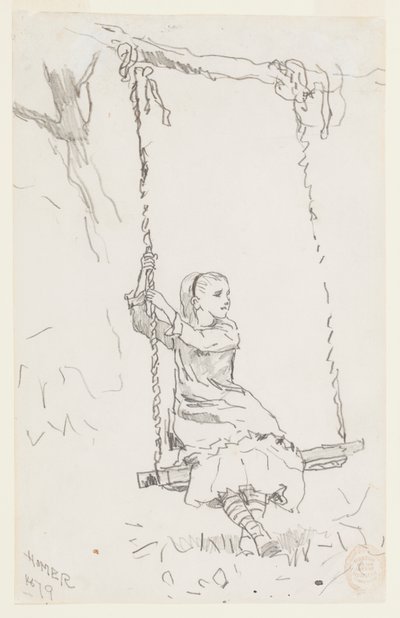 Tyttö keinussa tekijältä Winslow Homer